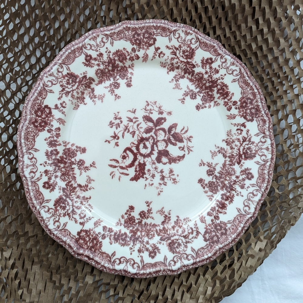 Zara Home Floral Earthenware Dessert Plate